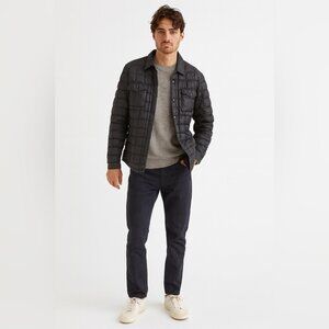 Hawke & Co Sport Men's Black Down Warm Puffer Shirt Jacket Lightweight Size XL